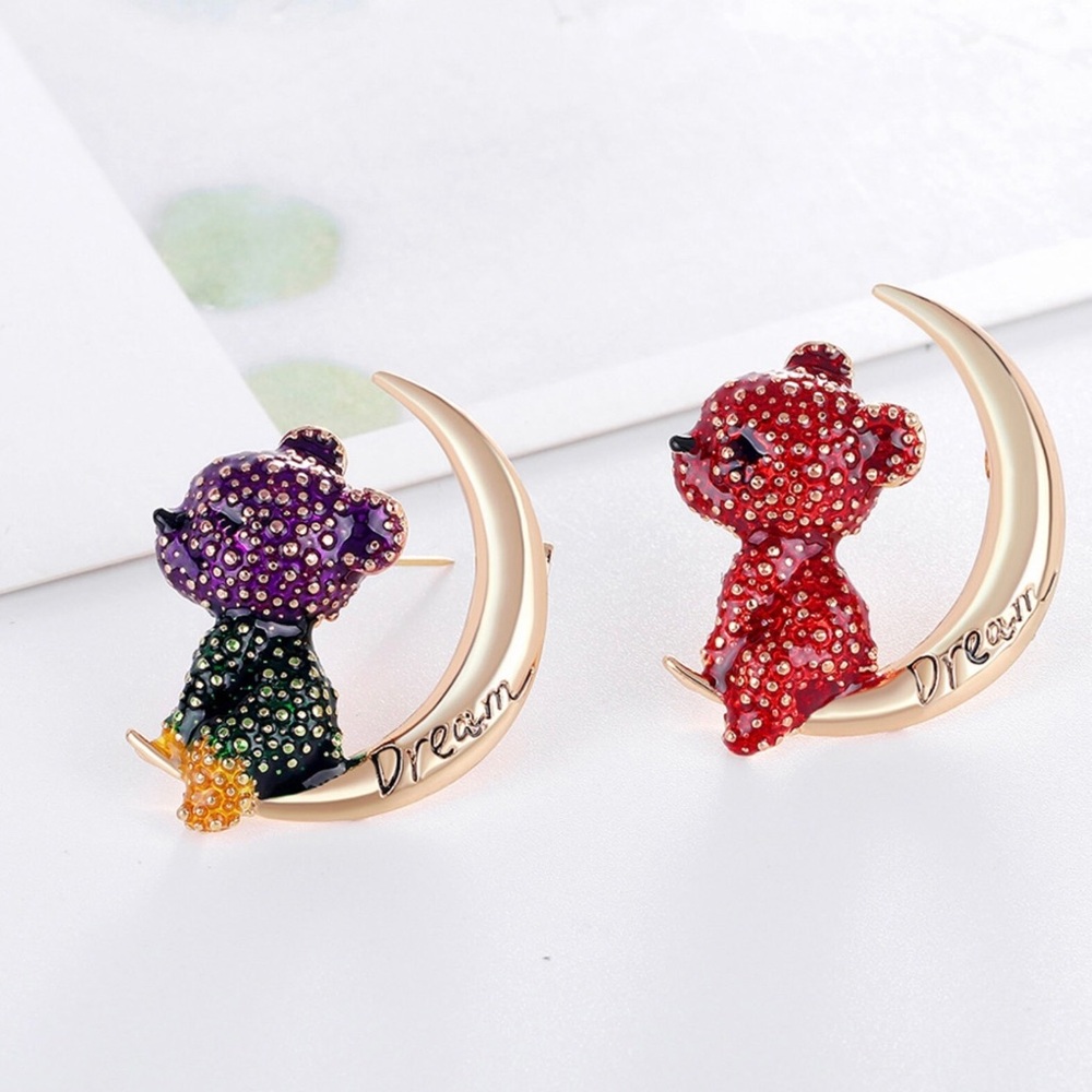 Sparkling Bear Brooches For Women Lovely Christmas Gifts